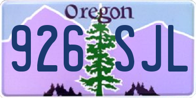 OR license plate 926SJL