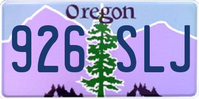 OR license plate 926SLJ