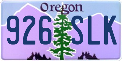 OR license plate 926SLK