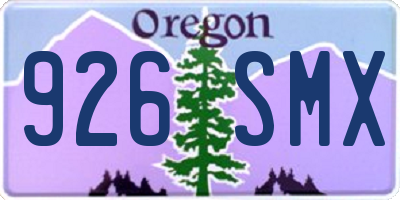 OR license plate 926SMX