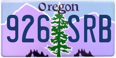 OR license plate 926SRB