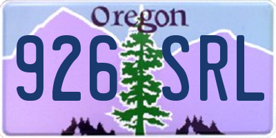 OR license plate 926SRL