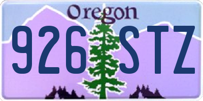 OR license plate 926STZ
