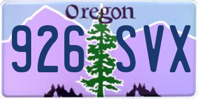 OR license plate 926SVX