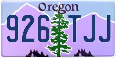 OR license plate 926TJJ