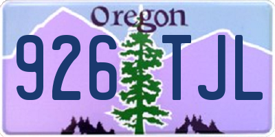 OR license plate 926TJL