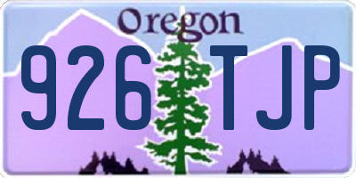 OR license plate 926TJP