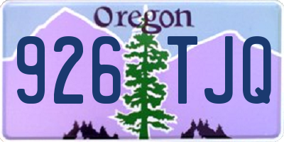 OR license plate 926TJQ