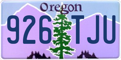 OR license plate 926TJU