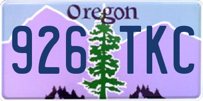 OR license plate 926TKC