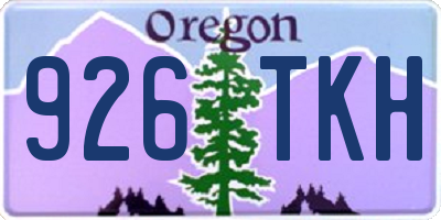 OR license plate 926TKH