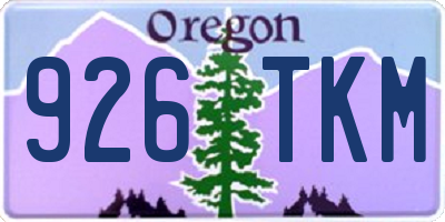 OR license plate 926TKM