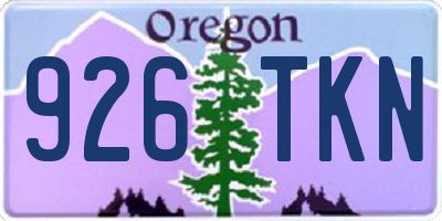 OR license plate 926TKN