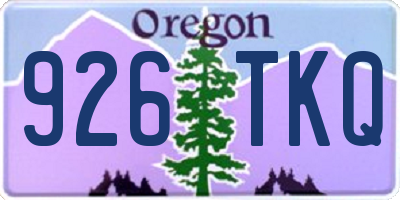 OR license plate 926TKQ