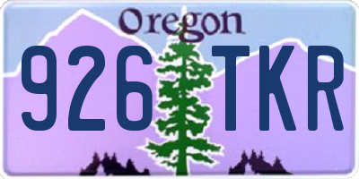 OR license plate 926TKR