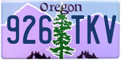 OR license plate 926TKV