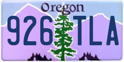OR license plate 926TLA