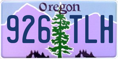 OR license plate 926TLH