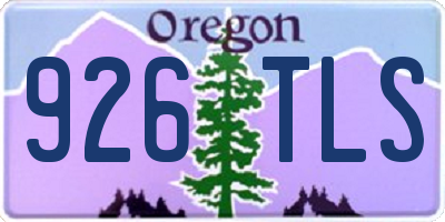 OR license plate 926TLS