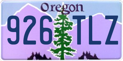 OR license plate 926TLZ