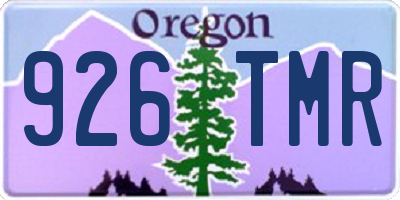 OR license plate 926TMR