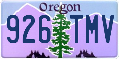 OR license plate 926TMV