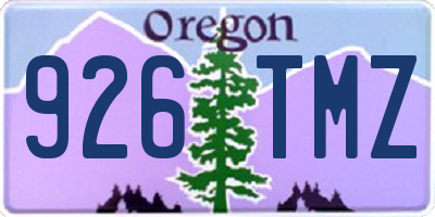 OR license plate 926TMZ