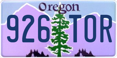 OR license plate 926TOR