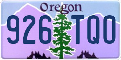 OR license plate 926TQO