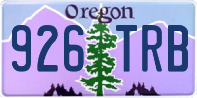 OR license plate 926TRB