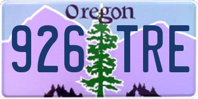 OR license plate 926TRE
