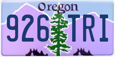OR license plate 926TRI