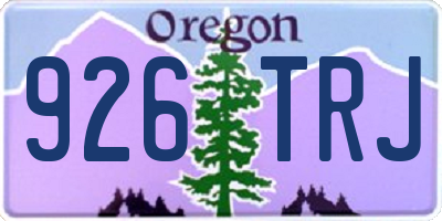 OR license plate 926TRJ
