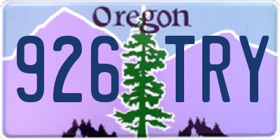 OR license plate 926TRY