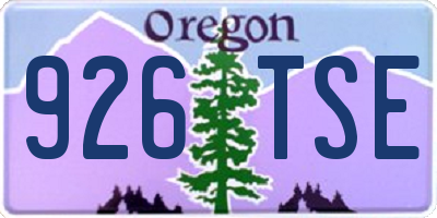 OR license plate 926TSE