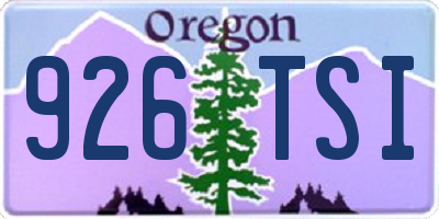 OR license plate 926TSI