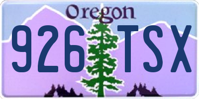 OR license plate 926TSX