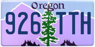 OR license plate 926TTH