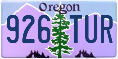 OR license plate 926TUR
