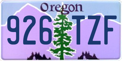 OR license plate 926TZF