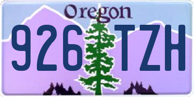 OR license plate 926TZH