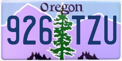 OR license plate 926TZU