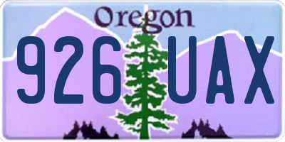 OR license plate 926UAX