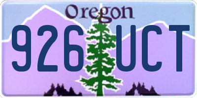 OR license plate 926UCT