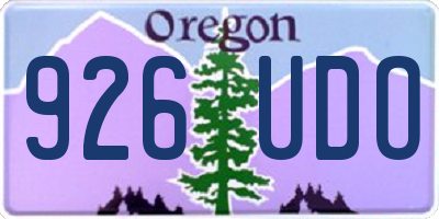 OR license plate 926UDO