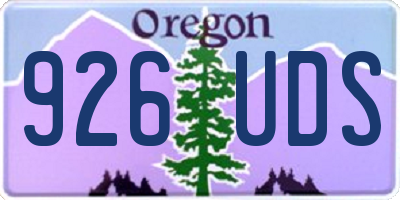 OR license plate 926UDS