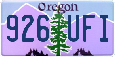 OR license plate 926UFI