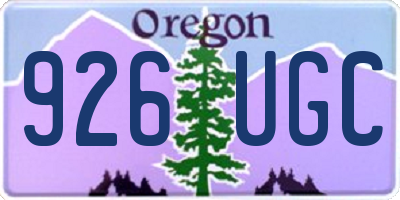 OR license plate 926UGC
