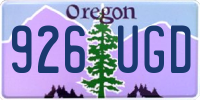 OR license plate 926UGD