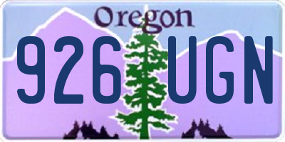 OR license plate 926UGN